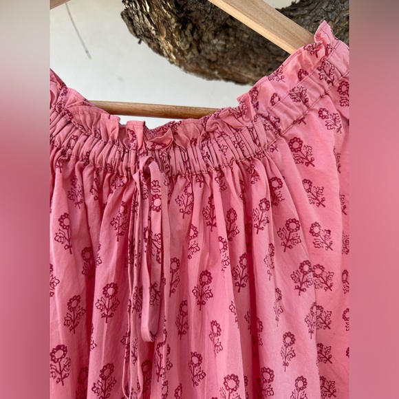 DÔEN Shore Top - Pink Sunflower Block Print- Size XS - Picture 4 of 8